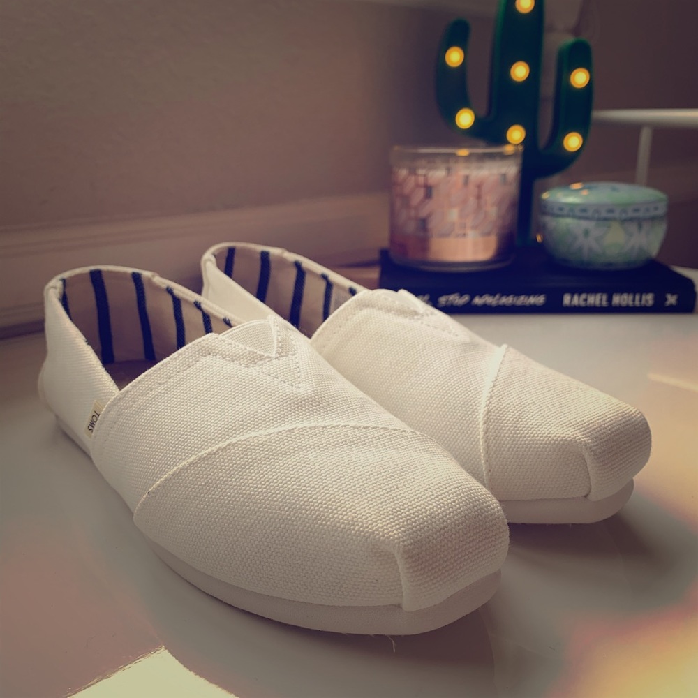 Toms - All White - Brand New - Size 6.5